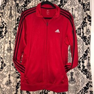 New: Red Adidas zipper jacket